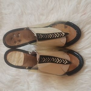 Vintage lucite mules